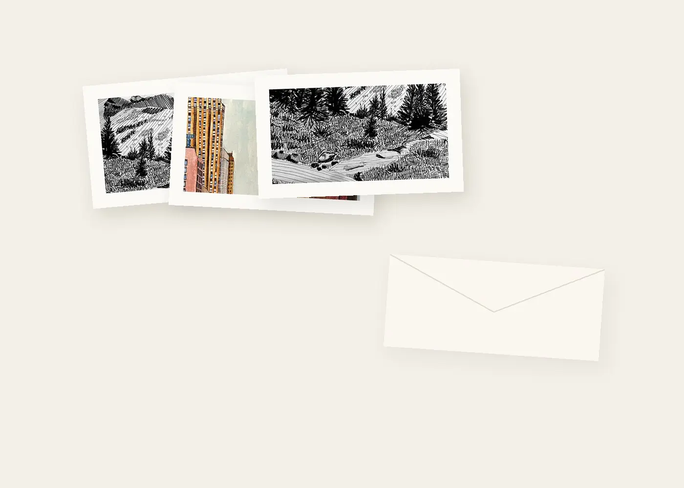 A fan of 3 × 5 notecards